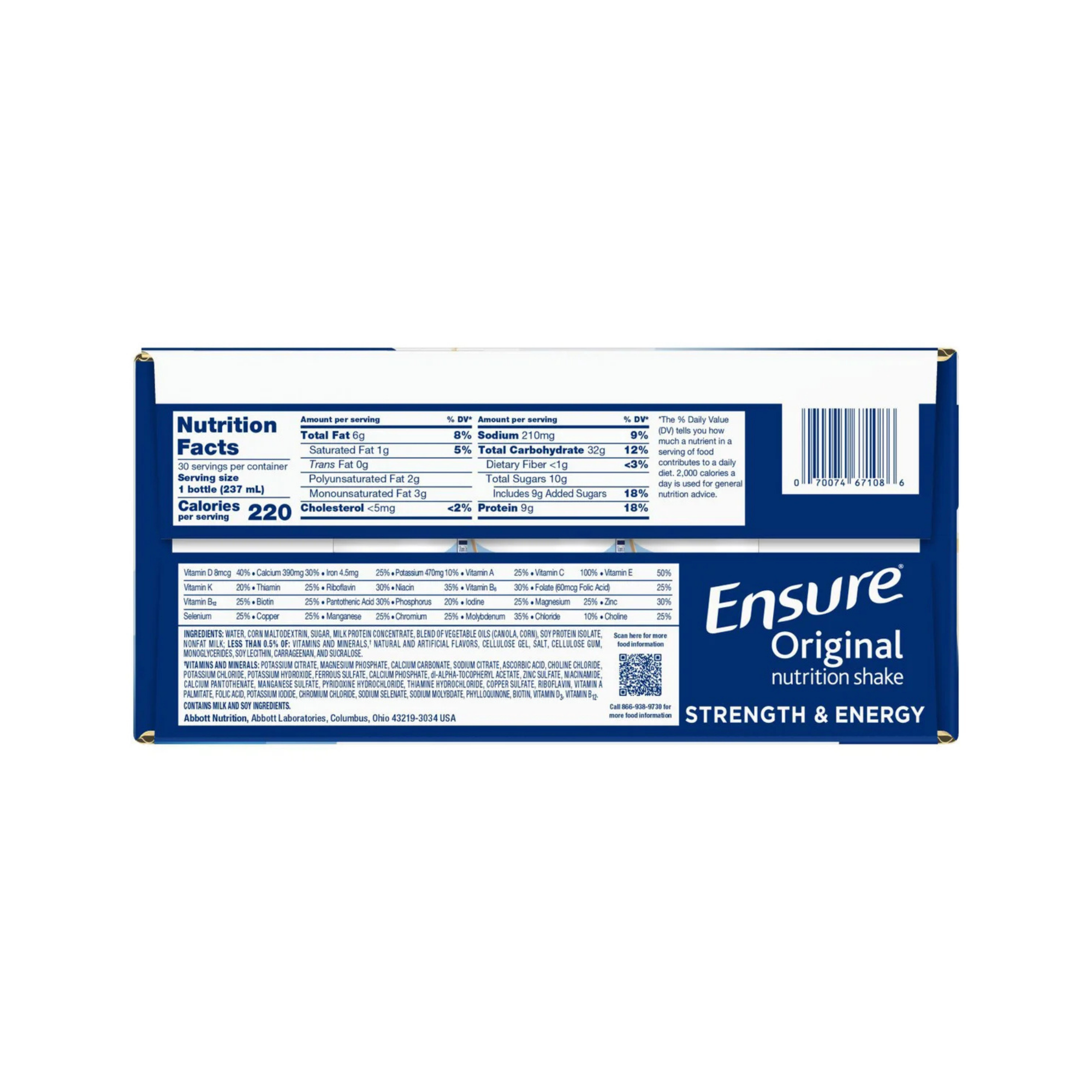 Ensure Original Nutrition Shake, 8 fl. oz, Vanilla (Expiry Date: August 01, 2025)