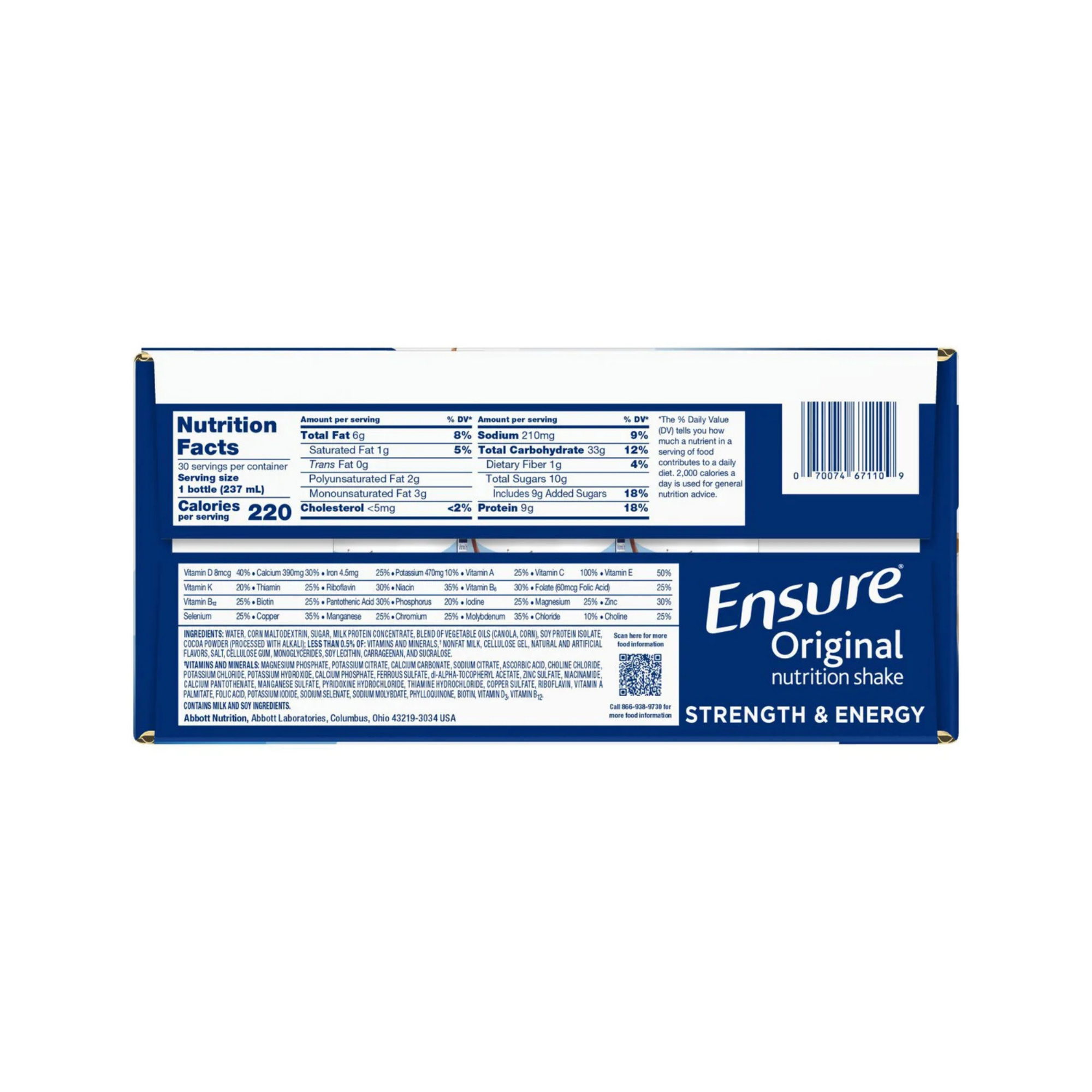 Ensure Original Nutrition Shake, Milk Chocolate, 8 fl. oz, (Expiry Date: October 01, 2025)