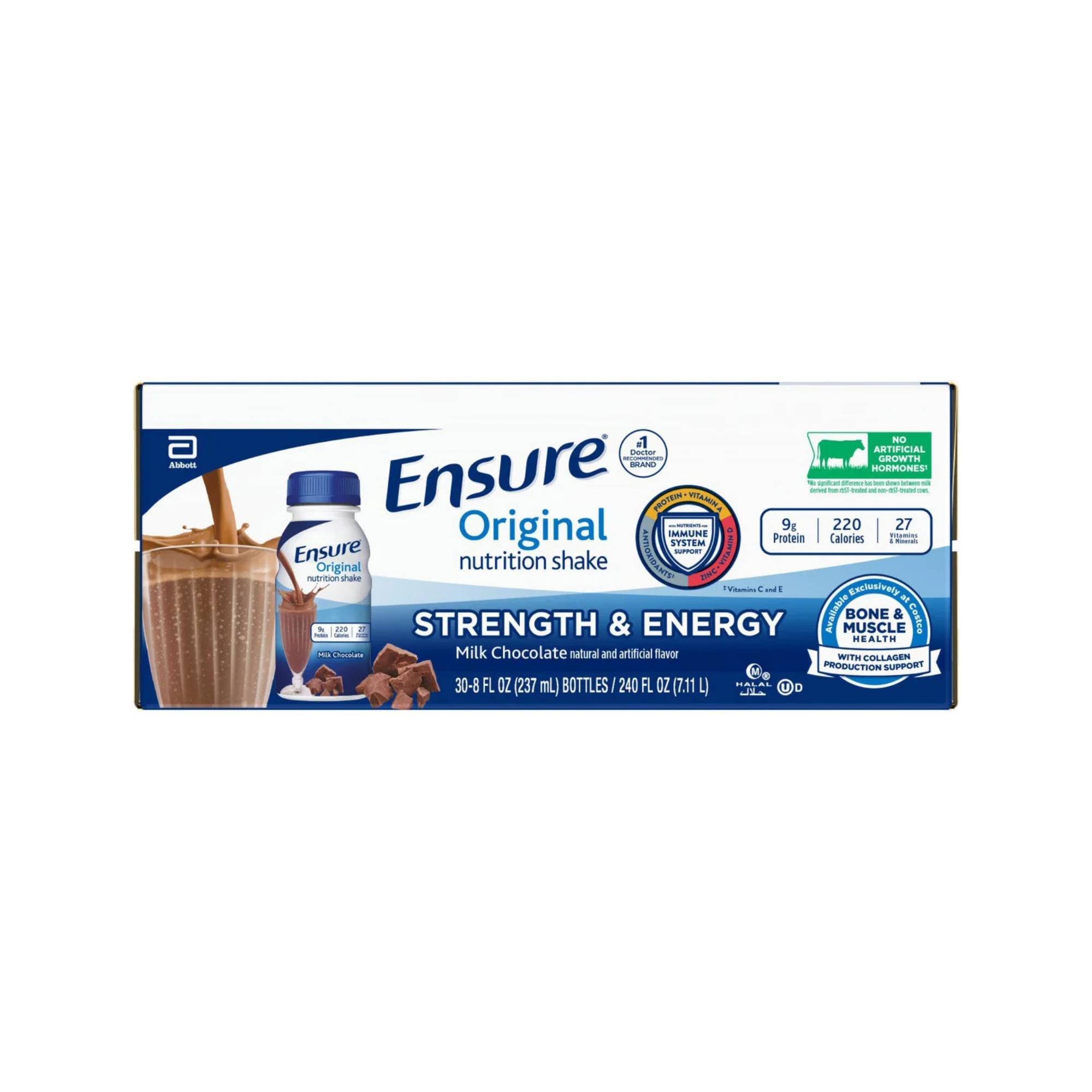 Ensure Original Nutrition Shake, Milk Chocolate, 8 fl. oz, (Expiry Date: October 01, 2025)